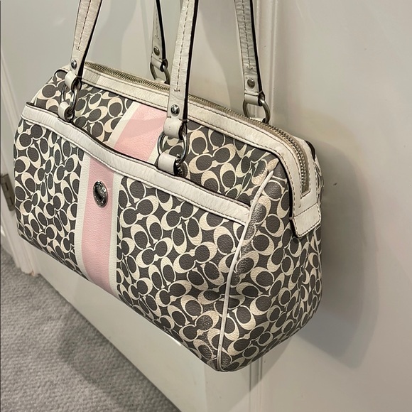 Coach Pink and Gray Women's Bag - Picture 2 of 8